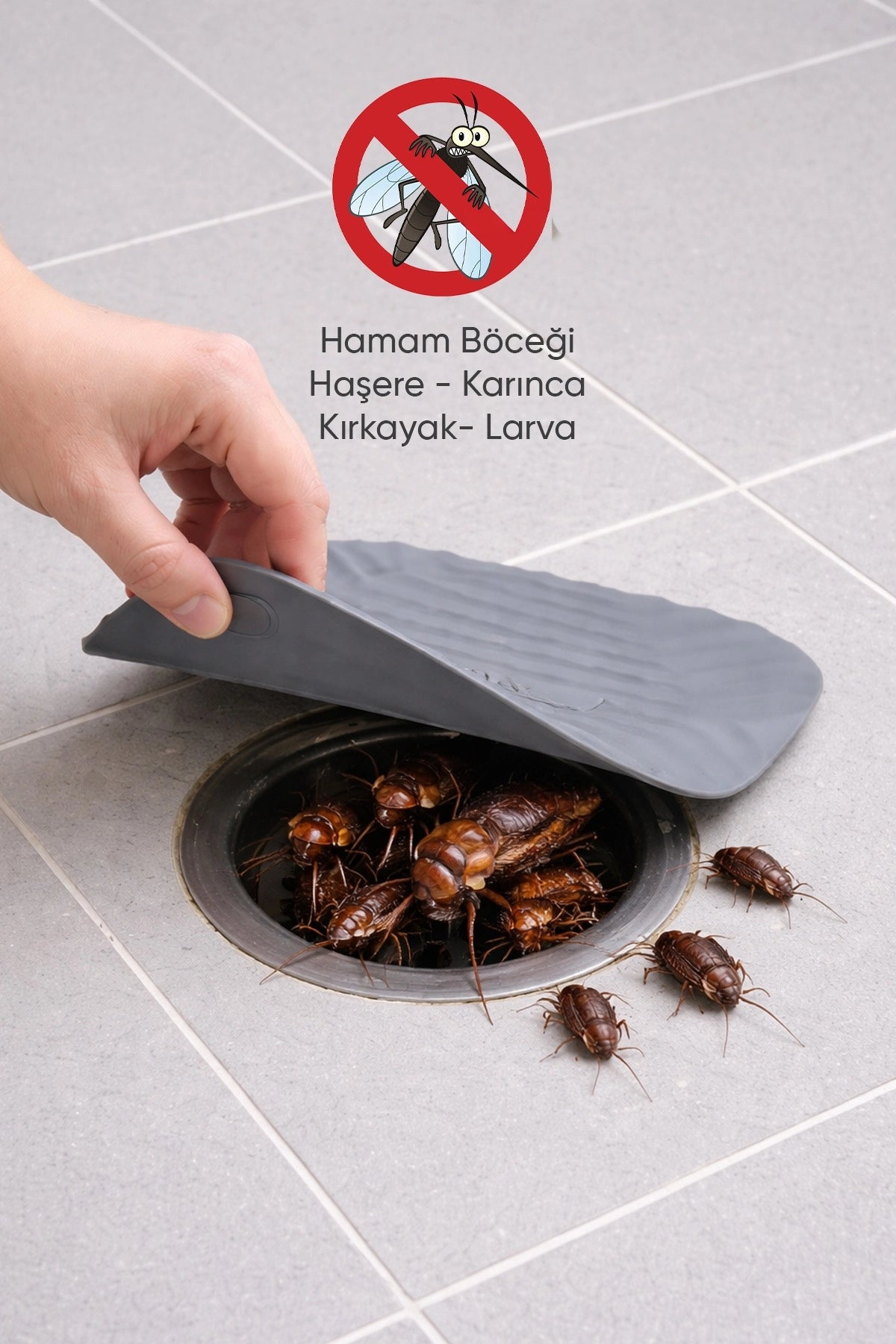 Kare Silikon Gider Kapağı | Koku Önleyici Zemin ve Lavabo Aksesuarı